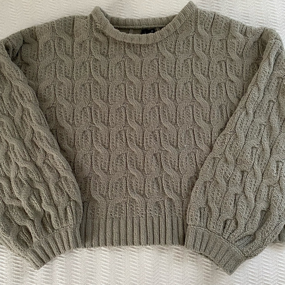 Sage green cropped sweater